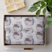 Zwarte Kat met een Magische Volledige maan Tissuepapier (Geschenk)