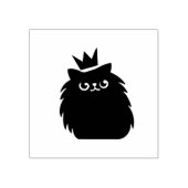 Zwarte kat met een prinsessenkroon rubberstempel (Afrduk)