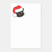 Zwarte kat met een Santa Hat Post-it® Notes (Voorkant)