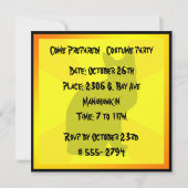 Zwarte kat met gloeiende ogen - kaart (Achterkant)