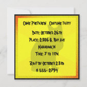 Zwarte kat met gloeiende ogen - kaart (Achterkant)