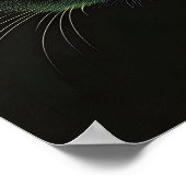 Zwarte kat met groene en blauwe ogen poster (Hoek)