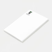Zwarte kat met groene ogen post-it® notes (Schuin)