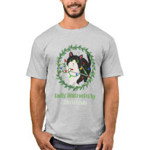 Zwarte kat met hanger kerst afleiding