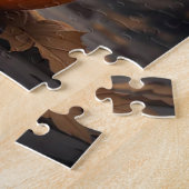 Zwarte Kat met Heksenhoed Legpuzzel (Zijkant)