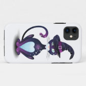 Zwarte kat met heksenpet Case-Mate iPhone case (Achterkant (horizontaal))