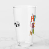 Zwarte kat met Ho Ho Ho-tekstontwerp Glas (Rechts)