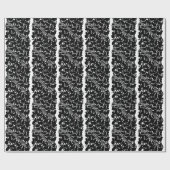 Zwarte kat met karton, kerstpapier cadeaupapier (Vlak)