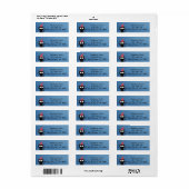 Zwarte Kat met Kerstmuts Retouradres Etiket (Full Sheet)
