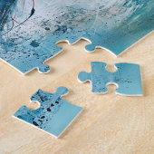 Zwarte Kat met Kleine Kat op de Kop Legpuzzel (Zijkant)