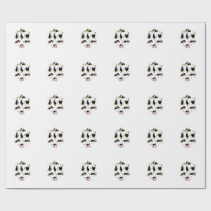 Zwarte Kat met Konijn Eieren Gelukkige Pasen Dag M Cadeaupapier