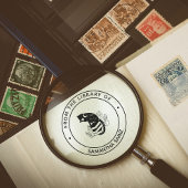 Zwarte kat met kristallen uit de bibliotheek van h rubberstempel