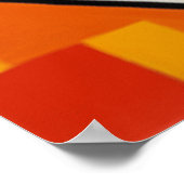 Zwarte kat met moderne achtergrond poster (Hoek)