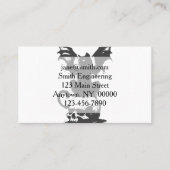 zwarte kat met monstervleugels - Kies achterkleur Visitekaartje (Voorkant)