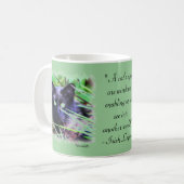 Zwarte kat met opvallende groene ogen koffiemok (Voorkant links)