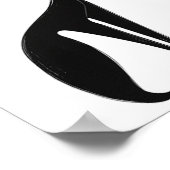 Zwarte kat met Oranje rat Poster (Hoek)