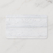 Zwarte kat met paardenbloem op hout visitekaartje (Achterkant)