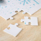 Zwarte kat met Pet van Santa Legpuzzel (Zijkant)