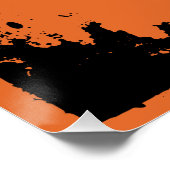 Zwarte kat met pompoenjack op lantaarn Halloween Perfect Poster (Hoek)