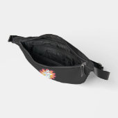 Zwarte Kat met Psychedelische Bloem Oversized T-Sh Heuptasje (Open)