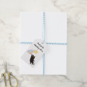 Zwarte Kat Met Regenboog Bedankt Label Cadeaulabel (Met Touw)