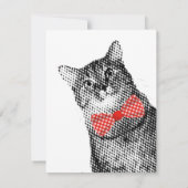 Zwarte kat met rode pols.. notitiekaartje (Achterkant)