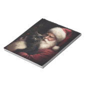 Zwarte kat met sinterklaas feestelijke kerst notitieblok (Linkerzijde)