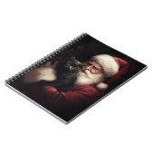 Zwarte kat met sinterklaas feestelijke kerst notitieboek (Linkerzijde)