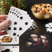 Zwarte kat met sinterklaas feestelijke kerst pokerkaarten (Insitu)