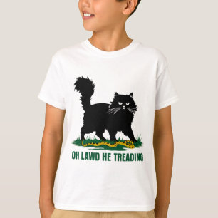 Zwarte kat met slang Oh Lawd Hij traint Natuur An T-shirt