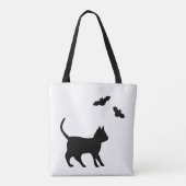 Zwarte kat met tas (Achterkant)