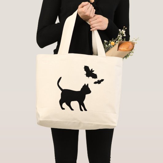 Zwarte kat met tas (Voorkant (product))