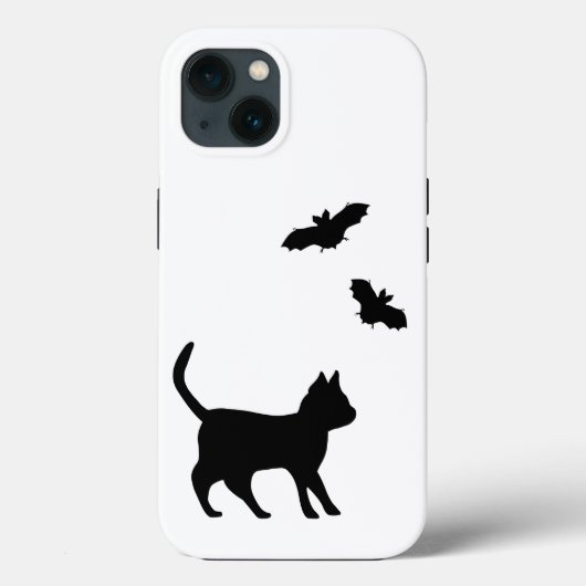 Zwarte kat met tas Case-Mate iPhone case (Achterkant)