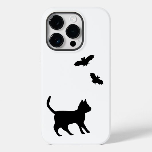 Zwarte kat met tas Case-Mate iPhone case (Achterkant)