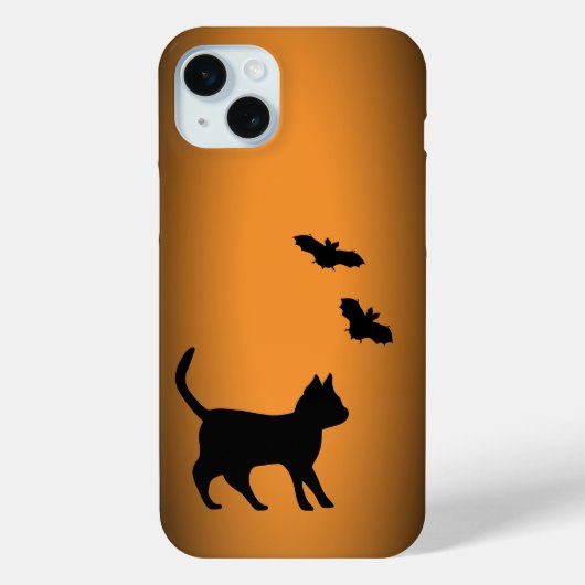 Zwarte kat met tas Case-Mate iPhone case (Achterkant)