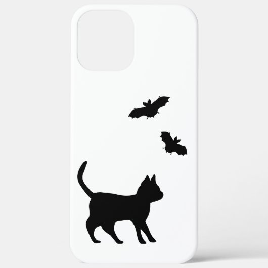 Zwarte kat met tas Case-Mate iPhone case (Achterkant)