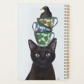 Zwarte Kat met Teacups en Blackbird Planner (Achterkant)