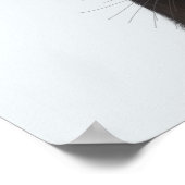 Zwarte Kat met Teacups en Blackbird Poster (Hoek)