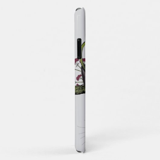 Zwarte kat met theepot en kippen Case-Mate iPhone case (Achterkant/rechts)