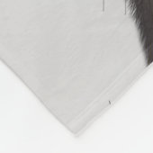 Zwarte kat met theepot en kippen fleece deken (Hoek)