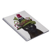 Zwarte kat met theepot en kippen notitieboek (Rechterzijde)