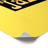 Zwarte Kat met Trompet Poster (Hoek)