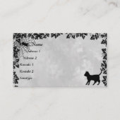 Zwarte kat met Visitekaartje van Bat en Spider (Voorkant)