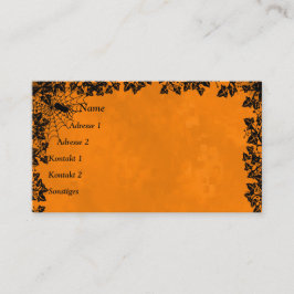 Zwarte kat met Visitekaartje van Bat en Spider