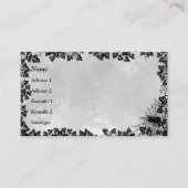 Zwarte kat met Visitekaartje van Bat en Spider (Voorkant)