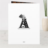 Zwarte Kat met Vleermuis , Prettig Thanksgiving Kaart (Achterkant)