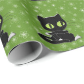 zwarte kat met witte sokken cadeaupapier (Rol Hoek)