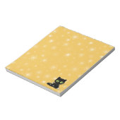 zwarte kat met witte sokken notitieblok (Linkerzijde)