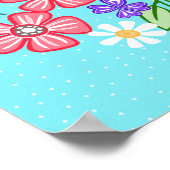 Zwarte kat met zonnebloem heldere kleurrijke kat a poster (Hoek)