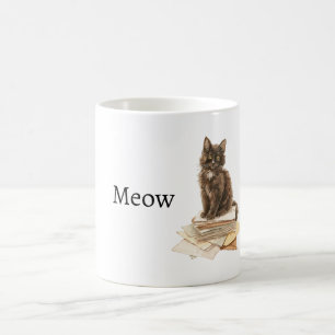 Zwarte Kat Miauw Koffiemok